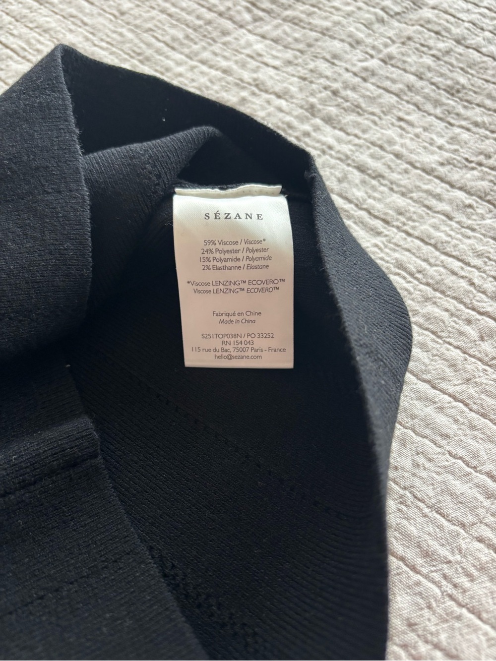 NWT Sézane Luce Top in Black Size S - Picture 6 of 6